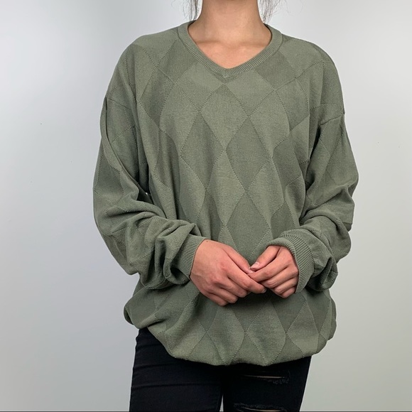 Vintage Northern Isles 100% Cotton Grandpa Sweater - Picture 2 of 8